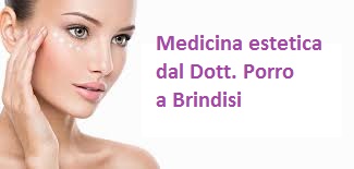 Donna dalla pelle curata e testo sui servizi di medicina estetica del Dott. Giuseppe Porro a Brindisi.